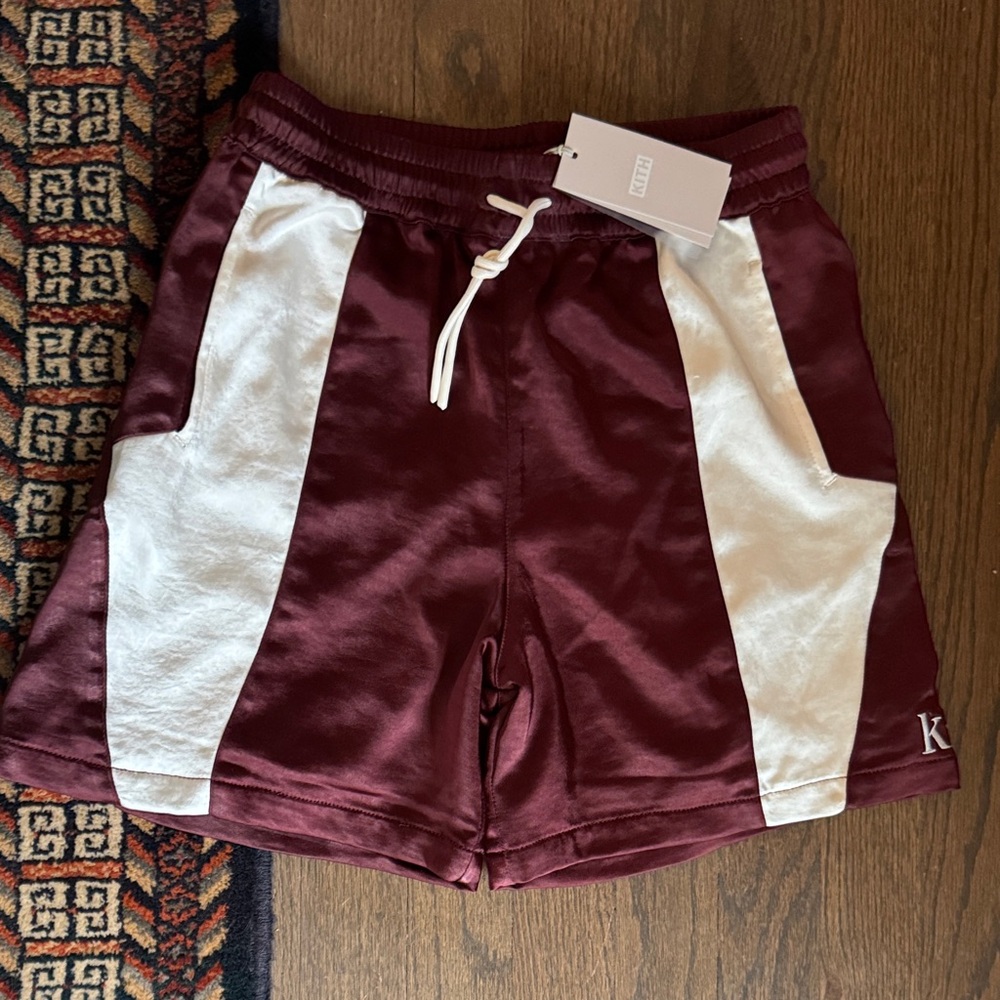 Kith satin Curtis paneled short